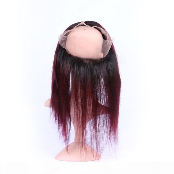 burgundy red ombre 360 band lace frontal closure with baby hair straight 1b 99j wine red ombre full frontal 360 lace band closure, Black;brown 
burgundy red ombre 360 band lace frontal closure with baby hair straight 1b 99j wine red ombre full frontal 360 lace band closure, Black;brown