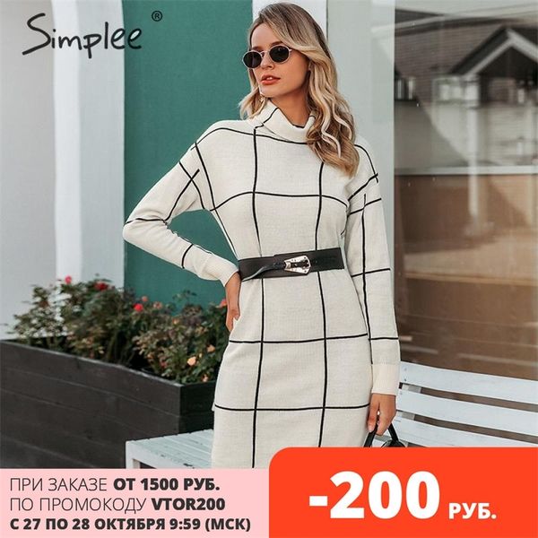 simplee elegant women knitted dress long sleeve turtleneck plaid dress winter office lady straight chic pullover sweater dress 201028, Black;gray
simplee elegant women knitted dress long sleeve turtleneck plaid dress winter office lady straight chic pullover sweater dress 201028, Black;gray