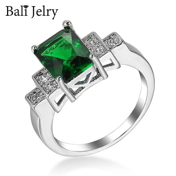 cluster rings balijelry women ring 925 silver jewelry rectangle emerald zircon gemstone for wedding engagement gift accessory wholesale, Golden;silver 
cluster rings balijelry women ring 925 silver jewelry rectangle emerald zircon gemstone for wedding engagement gift accessory wholesale, Golden;silver
