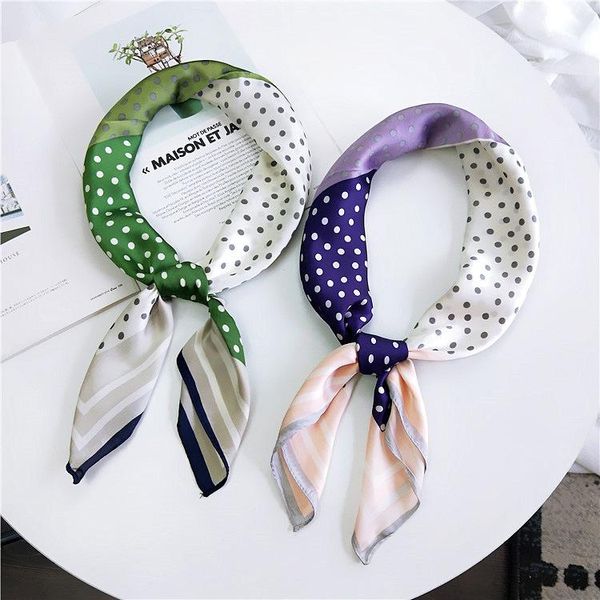 scarves women's polka dot small square towel silk female spring fashion versatile imitated fabric neckerchief scarf, Blue;gray
scarves women's polka dot small square towel silk female spring fashion versatile imitated fabric neckerchief scarf, Blue;gray