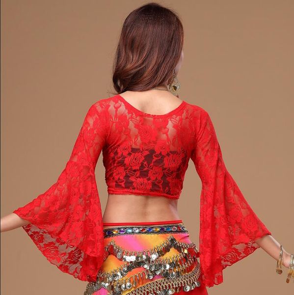 13 colors women belly dance bandage long-sleeve wrap tribal lace costume v neck choli red black pink ing, Black;red
13 colors women belly dance bandage long-sleeve wrap tribal lace costume v neck choli red black pink ing, Black;red