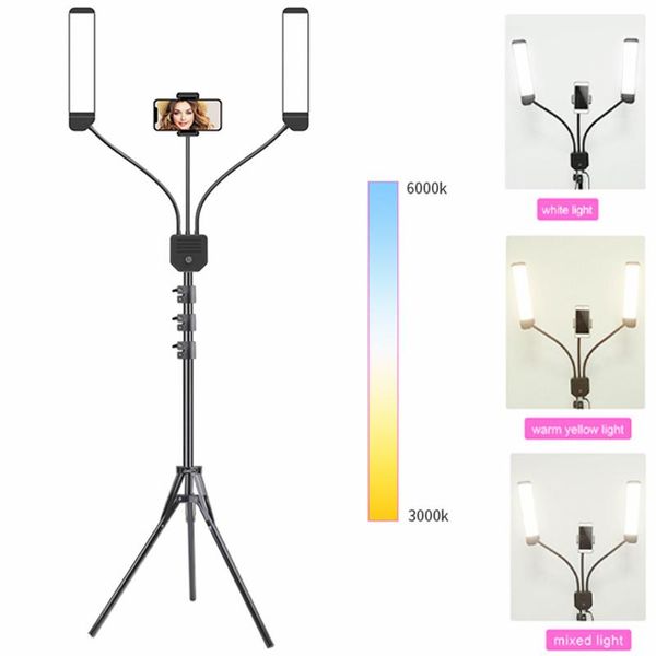 dimmable led double arm long strip video light with tripod phone clip makeup p studio live pgraphy lighting selfie lamp
dimmable led double arm long strip video light with tripod phone clip makeup p studio live pgraphy lighting selfie lamp