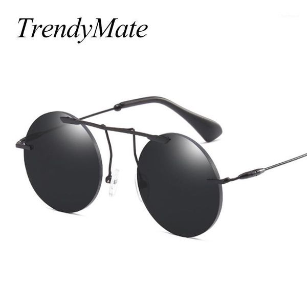 2020 ladies fashion round steampunk sunglasses men retro metal black brown red rimless sun glasses female uv400 1259t1, White;black
2020 ladies fashion round steampunk sunglasses men retro metal black brown red rimless sun glasses female uv400 1259t1, White;black