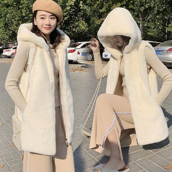 women's fur & faux women 2021 autumn winter warm thick casual vest female sleeveless jacket coat with hat hooded waistcoat c311, Black
women's fur & faux women 2021 autumn winter warm thick casual vest female sleeveless jacket coat with hat hooded waistcoat c311, Black