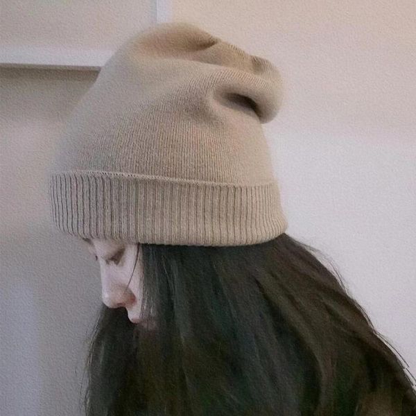 hat lady winter woollen hat autumn winter warm - warming double knit day versatile double - sided protective ear pile, Blue;gray 
hat lady winter woollen hat autumn winter warm - warming double knit day versatile double - sided protective ear pile, Blue;gray