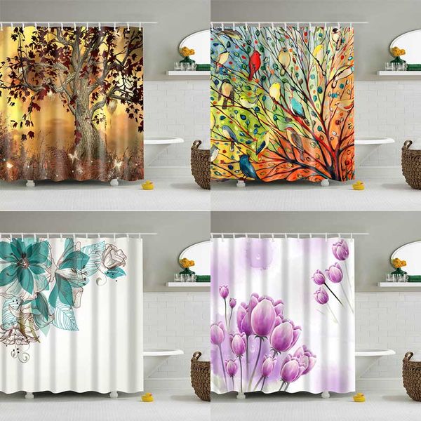 tree flower shower curtain landscape green plant bath curtain for bathroom waterproof large 3d blackout for bathroom 180*200cm
tree flower shower curtain landscape green plant bath curtain for bathroom waterproof large 3d blackout for bathroom 180*200cm