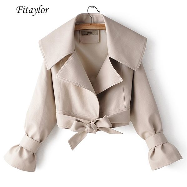 fitaylor autumn faux soft leather short jacket turndown collar coat women bow belt loose biker coat black red motorcycle outwear lj201127
fitaylor autumn faux soft leather short jacket turndown collar coat women bow belt loose biker coat black red motorcycle outwear lj201127