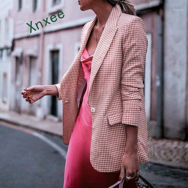 xnxee plaid women blazer pockets single button long sleeve female casual coats office ladies outerwear chic work blazer1, White;black
xnxee plaid women blazer pockets single button long sleeve female casual coats office ladies outerwear chic work blazer1, White;black