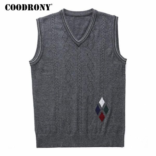 coodrony sleeveless vest men clothes 2018 autumn winter new arrival knitted cashmere wool sweater casual argyle v neck vest 8173 wmtwgd, White;black
coodrony sleeveless vest men clothes 2018 autumn winter new arrival knitted cashmere wool sweater casual argyle v neck vest 8173 wmtwgd, White;black