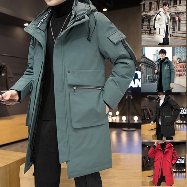 the new 2020 men's wear thick overcoat to keep warm white duck down long down jacket in the hooded man, Black
the new 2020 men's wear thick overcoat to keep warm white duck down long down jacket in the hooded man, Black