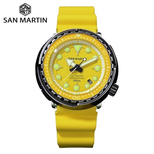 san martin tuna nh35 diver men automatic watch black aging stainless steel 300bar waterproof fluoro rubber sapphire date window q1129, Slivery;brown
san martin tuna nh35 diver men automatic watch black aging stainless steel 300bar waterproof fluoro rubber sapphire date window q1129, Slivery;brown