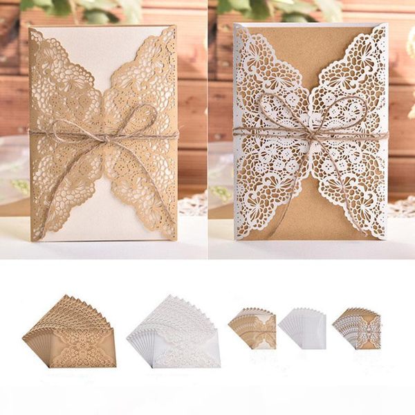 100pcs elegant wedding invitation cards birthday greeting card kraft paper rope bow set decor festival party supplies
100pcs elegant wedding invitation cards birthday greeting card kraft paper rope bow set decor festival party supplies