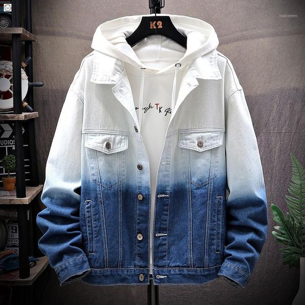 2020 men fall gradient tie-dye loose tooling fashion denim jacket lapel double color denim jacket size of europe1, Black;brown
2020 men fall gradient tie-dye loose tooling fashion denim jacket lapel double color denim jacket size of europe1, Black;brown