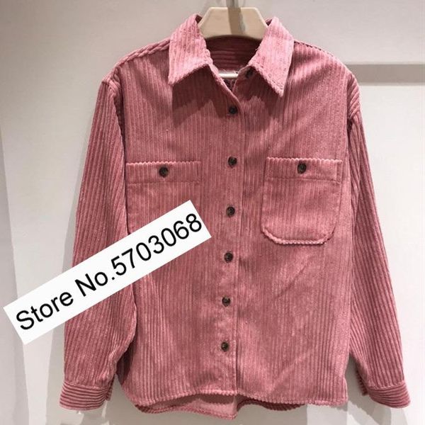 women's blouses & shirts elfstyle ladies lapel corduroy blouse shirt - women 2021 spring in, White
women's blouses & shirts elfstyle ladies lapel corduroy blouse shirt - women 2021 spring in, White