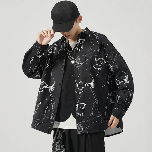 2021 brand spring autumn hip hop streetwear long sleeves new black white collar korea style shirt for men's harajuku clothing sfkm, White;black
2021 brand spring autumn hip hop streetwear long sleeves new black white collar korea style shirt for men's harajuku clothing sfkm, White;black
