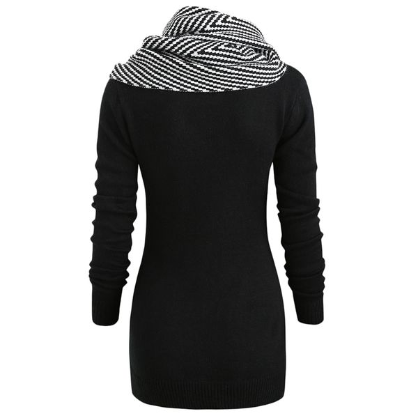 wipalo plus size pullover sweater women buttons crew neck long sleeve sweater with striped scarf winter knitting ladies y200116, White;black
wipalo plus size pullover sweater women buttons crew neck long sleeve sweater with striped scarf winter knitting ladies y200116, White;black