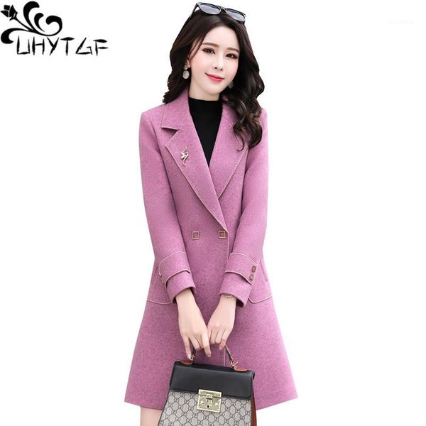 uhytgf spring autumn wool coat women double-breasted slim long coat korean loose plus size jacket women quality woolen coats 3171, Black
uhytgf spring autumn wool coat women double-breasted slim long coat korean loose plus size jacket women quality woolen coats 3171, Black