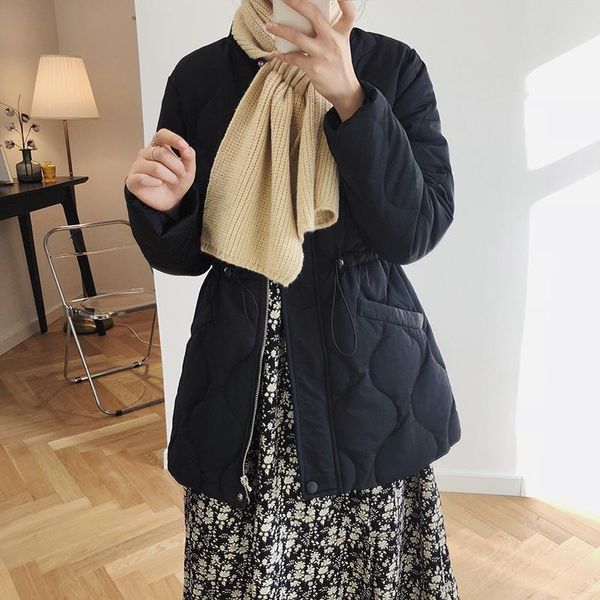 standing collar drawstring white duck down jacket women's waist long loose baseball uniform winter coat y6, Black
standing collar drawstring white duck down jacket women's waist long loose baseball uniform winter coat y6, Black