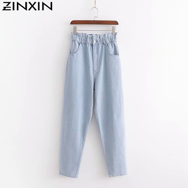 zinxin 2020 autumn winter women amygreen denim harm pants strethy waist fashion female loose casual vintage jean femme, Blue
zinxin 2020 autumn winter women amygreen denim harm pants strethy waist fashion female loose casual vintage jean femme, Blue