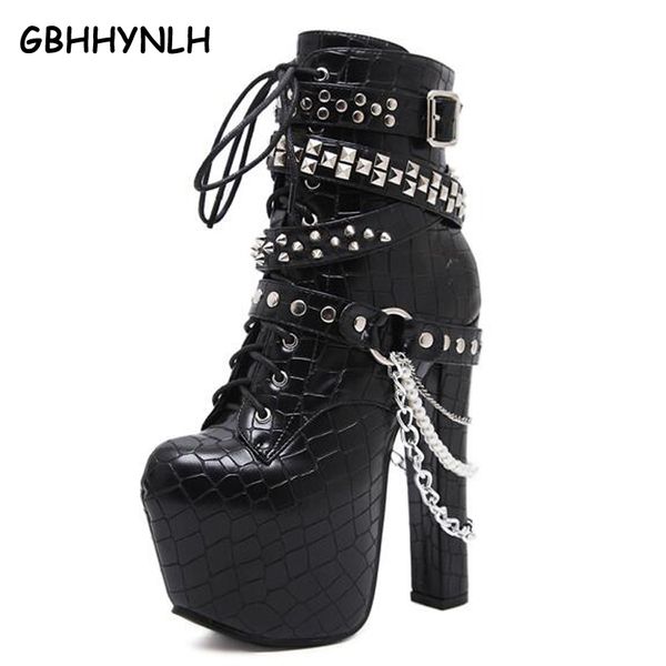 fur boots autumn fashion high heels ankle woman studded heels winter platform shoes thick heels punk y200723, Black
fur boots autumn fashion high heels ankle woman studded heels winter platform shoes thick heels punk y200723, Black