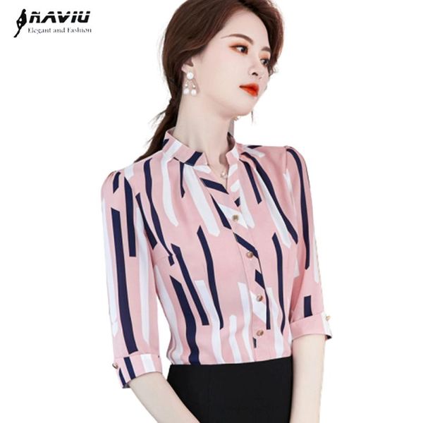 pink stripe shirt women retro 2021 summer new temperament half sleeve chiffon casual blouses office ladies loose work, White
pink stripe shirt women retro 2021 summer new temperament half sleeve chiffon casual blouses office ladies loose work, White