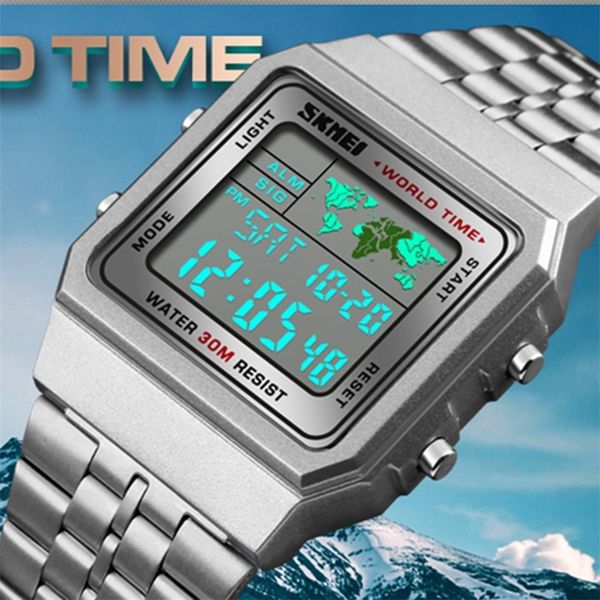 led digital men's watch sports watches men relogio masculino relojes stainless steel military waterproof wrist watches skmei 201212, Slivery;brown
led digital men's watch sports watches men relogio masculino relojes stainless steel military waterproof wrist watches skmei 201212, Slivery;brown