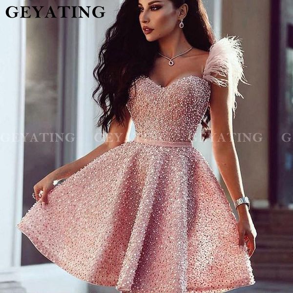 party dresses sparkly pink beaded sweetheart short prom with feathers 2021 women a line cocktail dress birthday formal gowns, White;black
party dresses sparkly pink beaded sweetheart short prom with feathers 2021 women a line cocktail dress birthday formal gowns, White;black