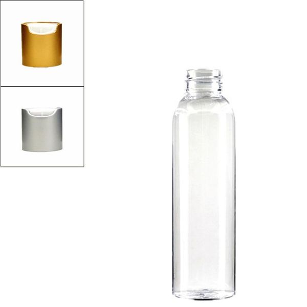 empty 120ml plastic clear cosmo round bottles, transparent pet bottle with white brushed aluminum shell disc-cap jllztw
empty 120ml plastic clear cosmo round bottles, transparent pet bottle with white brushed aluminum shell disc-cap jllztw