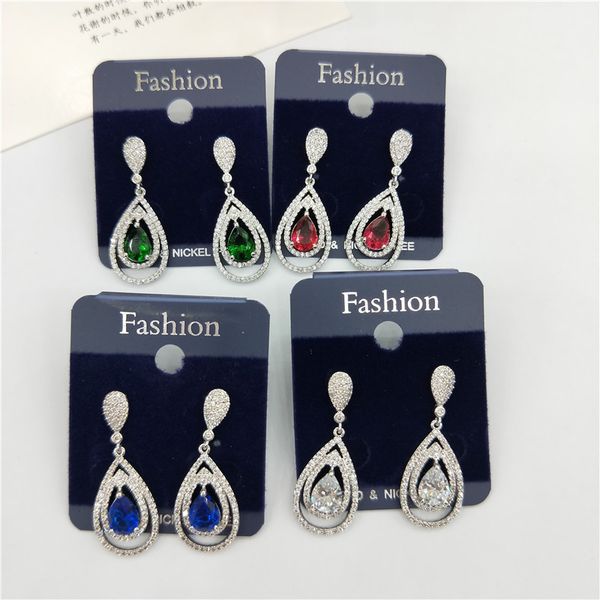 fashion luxury ins sparkling copper diamond zirconia water drop classic style pendant stud earrings for woman girls lead and nickel free, Golden;silver
fashion luxury ins sparkling copper diamond zirconia water drop classic style pendant stud earrings for woman girls lead and nickel free, Golden;silver