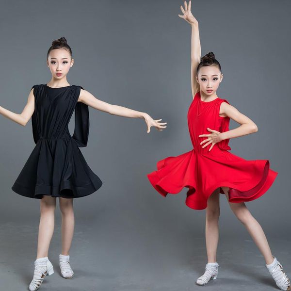 stage wear latin dance dress girls children kids practice clothes performance clothing ballroom competition dresses sl2361, Black;red
stage wear latin dance dress girls children kids practice clothes performance clothing ballroom competition dresses sl2361, Black;red