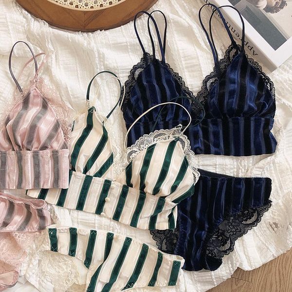plush button wire bra and panty set full lace comfortable sleepwear women underwear cup triangle bras with thin pad1, Red;black
plush button wire bra and panty set full lace comfortable sleepwear women underwear cup triangle bras with thin pad1, Red;black