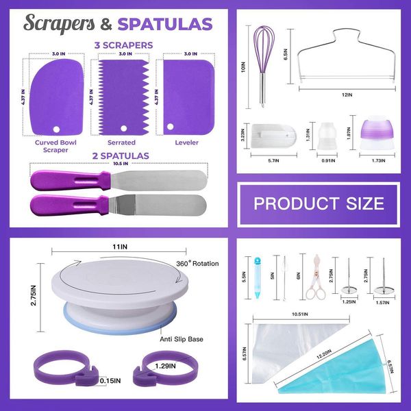 2020 new 106 piece cake turntable set decoration baking tools cake decoration kitchen accessories supplies
2020 new 106 piece cake turntable set decoration baking tools cake decoration kitchen accessories supplies