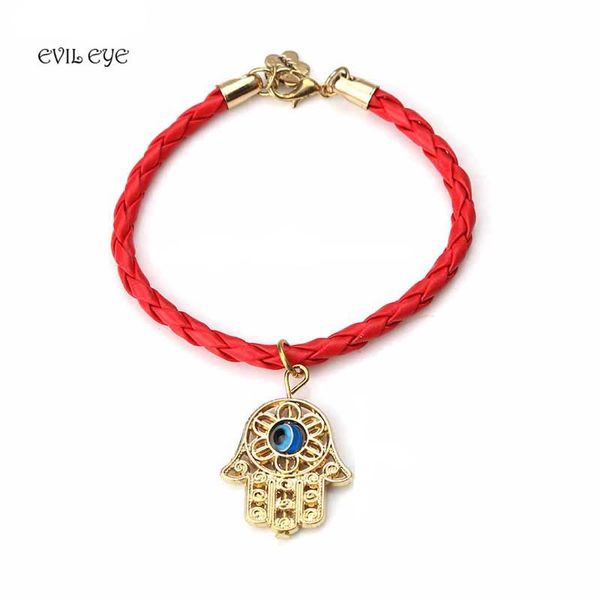 charm bracelets 1pc blue evil eye beads with gold hamsa bracelet black/red/green/blue/white leather handmade, Golden;silver
charm bracelets 1pc blue evil eye beads with gold hamsa bracelet black/red/green/blue/white leather handmade, Golden;silver