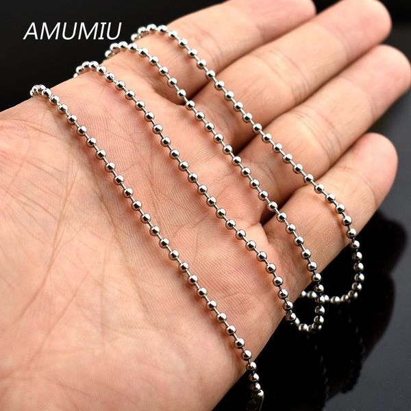 amumiu 40-70cm men's chains ball beads necklace 2.4mm punk stainless steel cool metal boy man jewelry 1pcs hzn017a, Silver
amumiu 40-70cm men's chains ball beads necklace 2.4mm punk stainless steel cool metal boy man jewelry 1pcs hzn017a, Silver