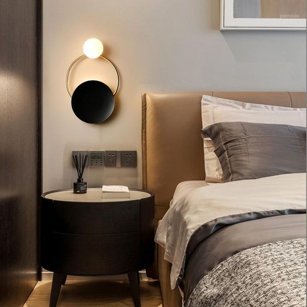 modern led wall light for bedroom bedside sconce black gold stair aisle corridor foyer round glass ball lamp home decor fixtures1
modern led wall light for bedroom bedside sconce black gold stair aisle corridor foyer round glass ball lamp home decor fixtures1