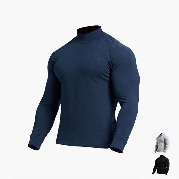 men's long-sleeve close-fit sports jersey with collar thermal training football gym fitness base layer, Gray;blue
men's long-sleeve close-fit sports jersey with collar thermal training football gym fitness base layer, Gray;blue