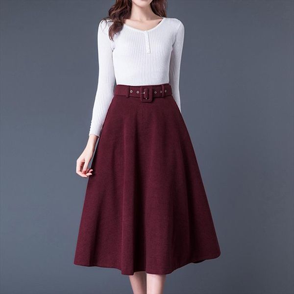 2020 autumn winter women faux wool maxi skirts with belt fashion vintage high waist woolen female streetwear casual skirt, Black
2020 autumn winter women faux wool maxi skirts with belt fashion vintage high waist woolen female streetwear casual skirt, Black