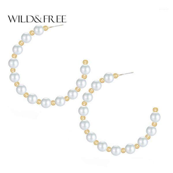 charm wild & vintage women pearl hoop earrings simple big circle imitation open jewelry wedding gift1, Golden
charm wild & vintage women pearl hoop earrings simple big circle imitation open jewelry wedding gift1, Golden