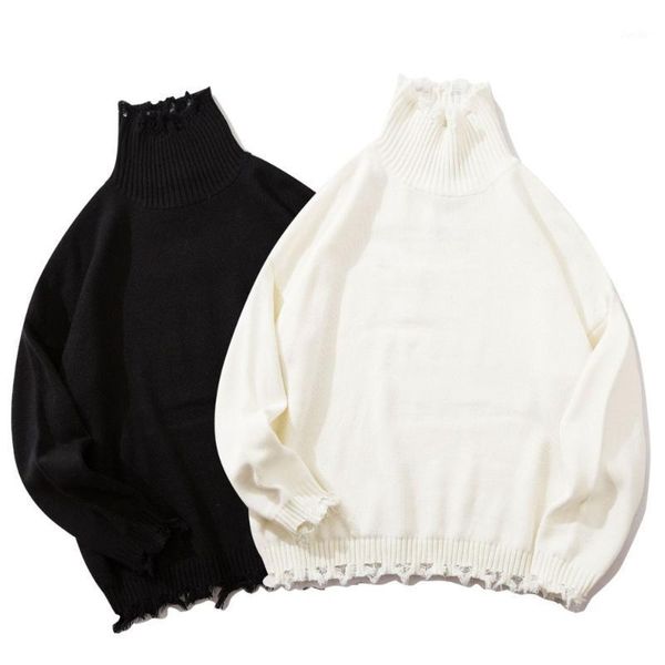 cotton turtleneck sweater men oversized brand korean loose base black white couple pullover man ripped sueter hombre pull homme1, White;black
cotton turtleneck sweater men oversized brand korean loose base black white couple pullover man ripped sueter hombre pull homme1, White;black