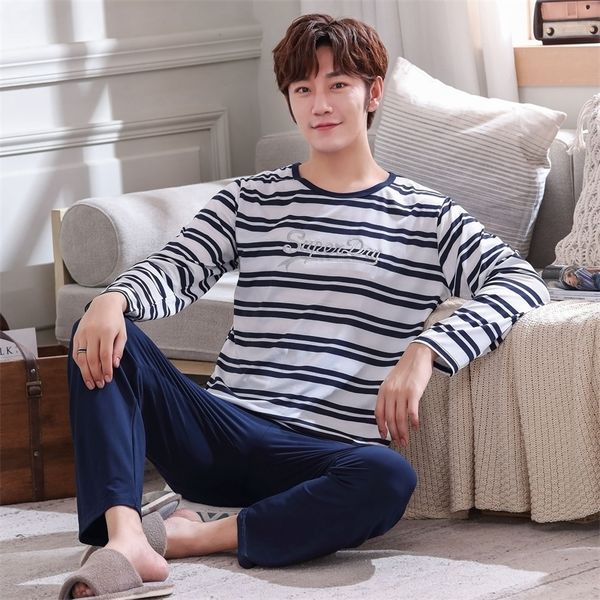 stripe pajamas men long sleeve pijama set for male plus size sleep clothing casual nightie sleepwear man pyjamas suit autumn 201109, Black;brown
stripe pajamas men long sleeve pijama set for male plus size sleep clothing casual nightie sleepwear man pyjamas suit autumn 201109, Black;brown