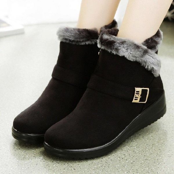 snow boots women winter plush fur keep warm ankle boots wedges platform low heels casual ladies cotton shoes zapatos mujer, Black
snow boots women winter plush fur keep warm ankle boots wedges platform low heels casual ladies cotton shoes zapatos mujer, Black