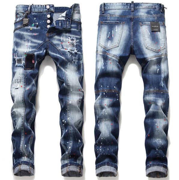mens designe jeans distressed motorcycle biker jeans rock skinny ripped hole stripe famous brand biker denim brand men jeans, Blue
mens designe jeans distressed motorcycle biker jeans rock skinny ripped hole stripe famous brand biker denim brand men jeans, Blue