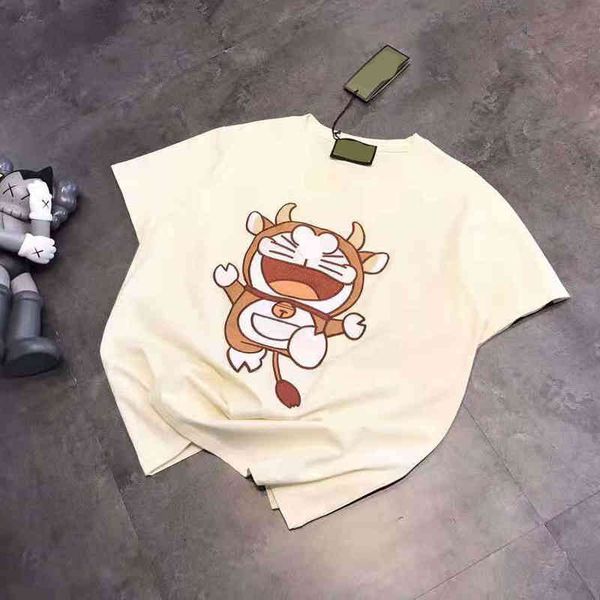 2022 factory wholesale new high version spring summer cartoon 3d patch embroidery soft comfortable casual short sleeves for men and women, White
2022 factory wholesale new high version spring summer cartoon 3d patch embroidery soft comfortable casual short sleeves for men and women, White