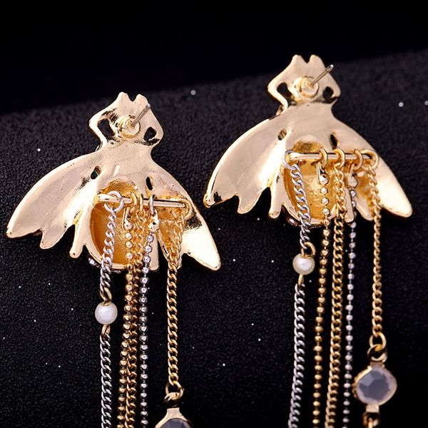 new designer tassel earrings 925 sterling silver cute bee drop long dangle white, Golden;silver
new designer tassel earrings 925 sterling silver cute bee drop long dangle white, Golden;silver