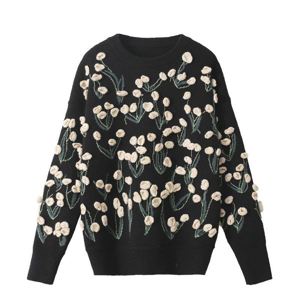 women's sweaters qooth oversized thick winter sweater women 2021 hand crochet 3d floral pullovers jumpers black qt404, White;black
women's sweaters qooth oversized thick winter sweater women 2021 hand crochet 3d floral pullovers jumpers black qt404, White;black