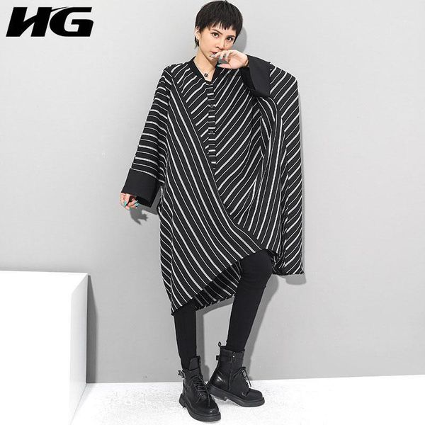 hg striped patchwork dress women 2020 autumn casual fashion new style temperament stand collar batwing sleeve loose dress zp29011, Black;gray
hg striped patchwork dress women 2020 autumn casual fashion new style temperament stand collar batwing sleeve loose dress zp29011, Black;gray