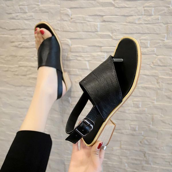 women sandals pu leather woman flip flop buckle strap shoes ladies square heels women's solid female footwear 2020 plus size1, Black
women sandals pu leather woman flip flop buckle strap shoes ladies square heels women's solid female footwear 2020 plus size1, Black