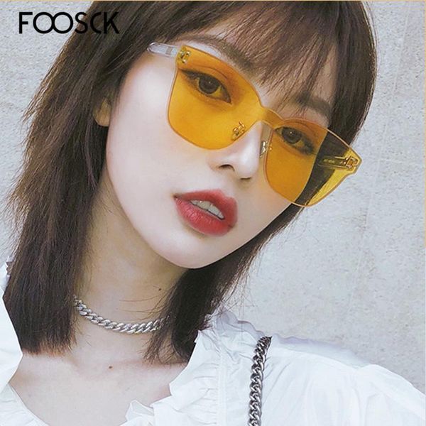 sunglasses foosck 2021 oversized luxury vintage rimless women brand designer female sun glasses for ladies shades uv400, White;black
sunglasses foosck 2021 oversized luxury vintage rimless women brand designer female sun glasses for ladies shades uv400, White;black