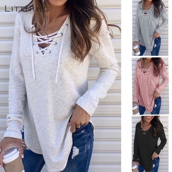litthing women long sleeve t-shirts spring autumn deep v neck bandage shirts women tees lace up casual basic tee y200109, White
litthing women long sleeve t-shirts spring autumn deep v neck bandage shirts women tees lace up casual basic tee y200109, White