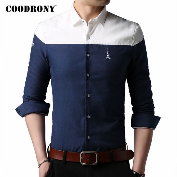 coodrony brand streetwear fashion splicing long sleeve shirt men spring autumn casual shirts slim fit cotton chemise homme c6050 c1211, White;black
coodrony brand streetwear fashion splicing long sleeve shirt men spring autumn casual shirts slim fit cotton chemise homme c6050 c1211, White;black